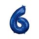 Fólia lufi számos 6-os   kék 30x47cm