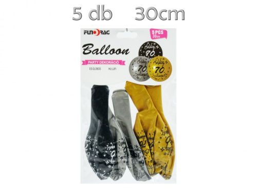 Lufi szett 70. Boldog Szülinapot 5db 30cm 