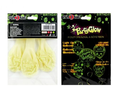 Lufi fluoreszkáló Boldog Szülinapot 3db 