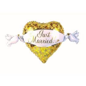 Fólia lufi szív just married 106cm