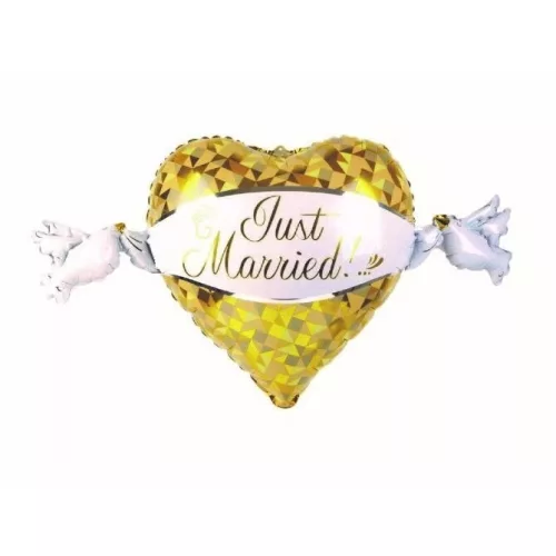 Fólia lufi szív just married 106cm