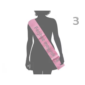 Vállszalag Férjhez megyek 1,6mx9,5cm rózsaszín