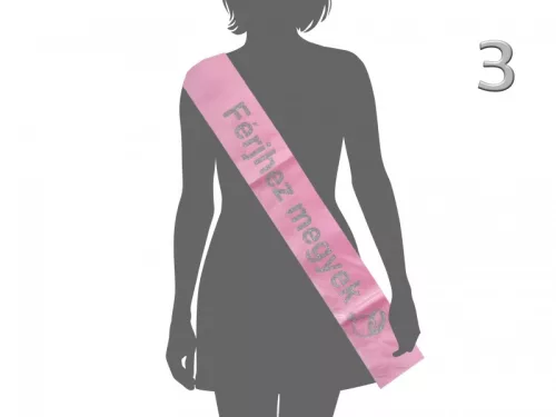 Vállszalag Férjhez megyek 1,6mx9,5cm rózsaszín