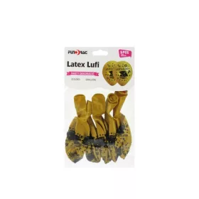 Latex lufi ballagás arany 30cm 5db