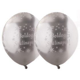 Latex lufi metál BSZ ezüt 4db 30cm