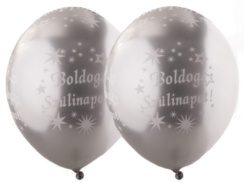 Latex lufi metál BSZ ezüt 4db 30cm