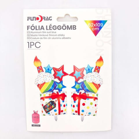Fólia lufi ajándékdoboz  62x109cm