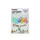 Lufi szett pasztell + Happy Birthday felirat 45cm