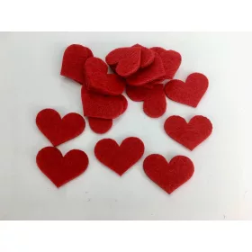 Filc szív 2x3 cm 20db/cs