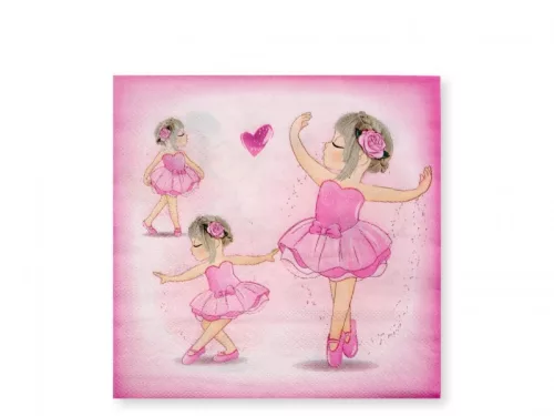 Szalvéta balerina 16db  33x33cm