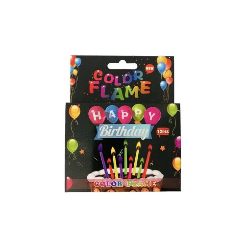 Gyertya színes lánggal 12db