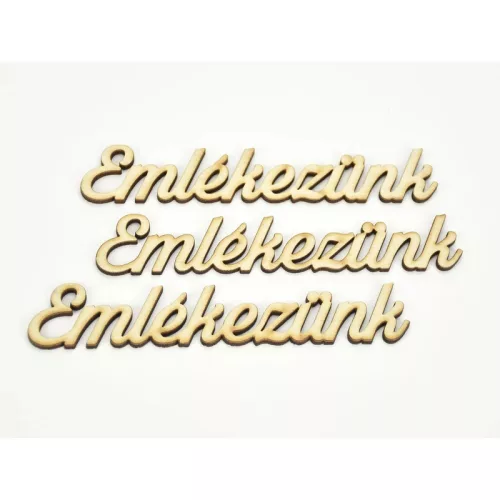 Natúr fa - "Emlékezünk" felirat 3db-csomag