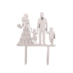 Tortadísz esküvő gyerekekkel 10x13cm