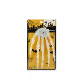Halloween csipeszes dekoráció/hajcsat csontváz kéz 15cm 