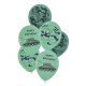 Latex lufi Happy Birthday military zöld 6db 30cm 