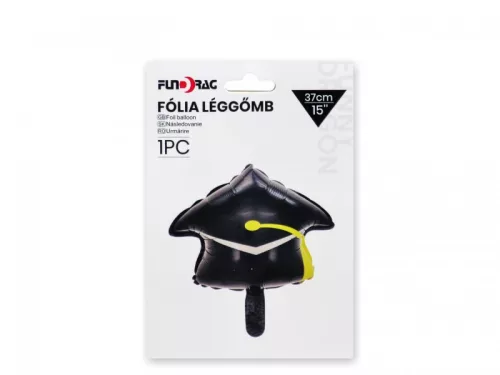Fólia lufi ballagó sapka 37cm 