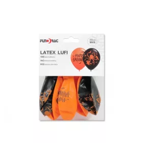 Halloween latex lufi pókos, 30 cm  5 db/cs