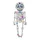 Halloween fólia lufi színes csontvázas 158 cm