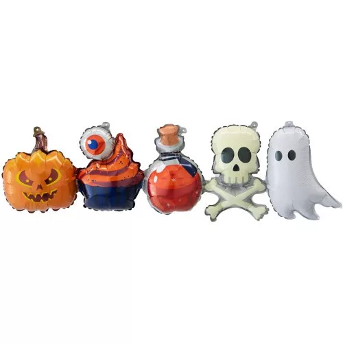 Halloween fólia lufi tök+szellem+figurák 101,5 x 31,5 cm