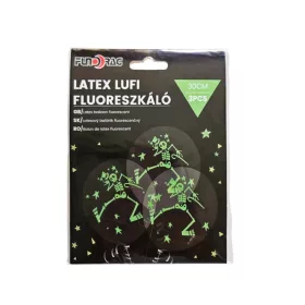 Latex lufi fluoreszkáló, csontváz  30 cm  3 db/cs.