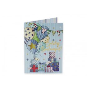 Képeslap Boldog Szülinapot lufis + boríték 