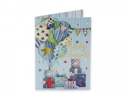 Képeslap Boldog Szülinapot lufis + boríték 