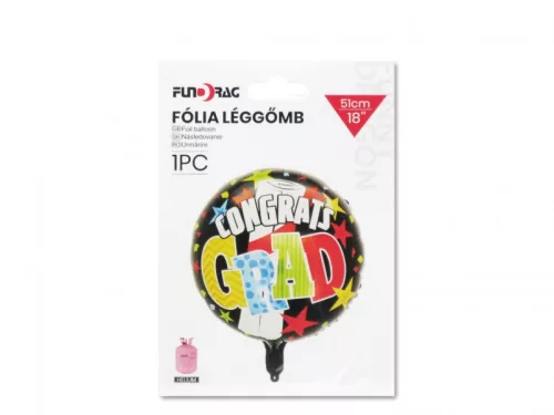 Congrats Grad fólia lufi 51 cm ballagásra és diplomaosztóra