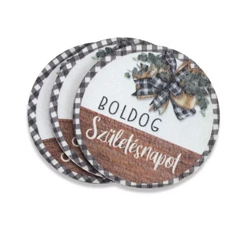 Nyomtatott fa tábla - Boldog Születésnapot (Farmhouse)/db