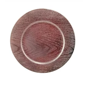 Dekor tálca kör faerezet  pink 33cm
