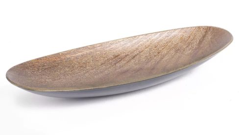 Műanyag tál ovál faerezet-  arany 40,5cm