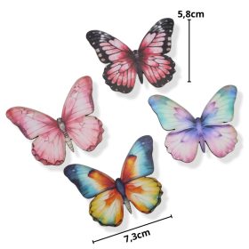 Nyomtatott dekorkarton - Színes pillangók 4db