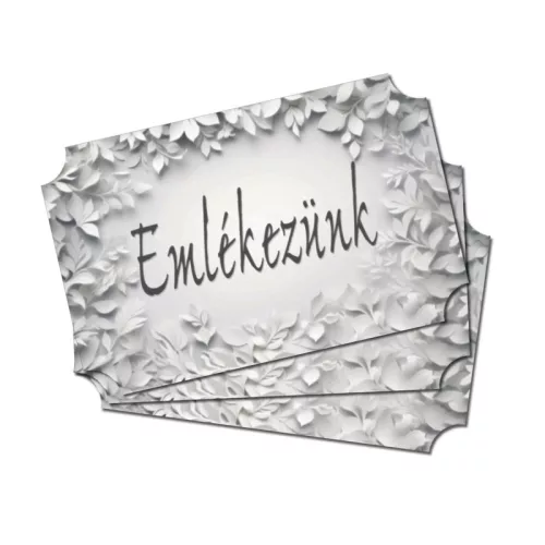 Nyomtatott dekorkarton - Emlékezünk 3db-cs
