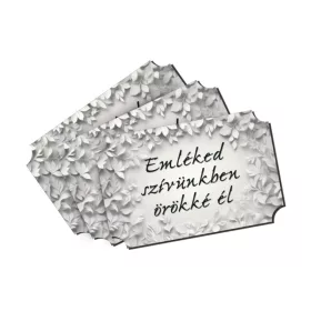   Nyomtatott dekorkarton - Emléked szívünkben örökké él 3db-cs