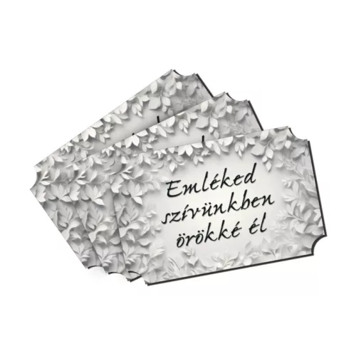 Nyomtatott dekorkarton - Emléked szívünkben örökké él 3db-cs