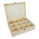 Natúr osztott 12 rekeszes doboz  23x30cm, mag: 8,5cm, kis rekeszek: 7x7cm