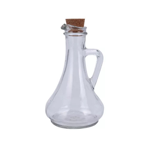 Olaj vagy ecet kiöntő 300ml  parafa tetővel,fogóval 9x15cm