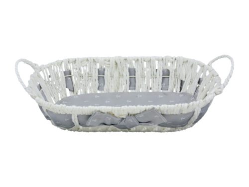 Kenyeres kosár ovál 30x15x7cm szürke