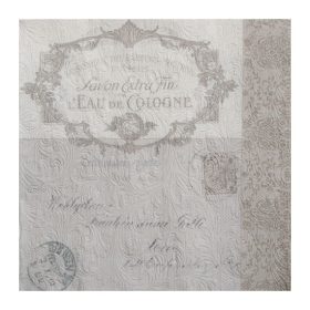 Papír szalvéta 3 rétegű szürkésbarna 33x33cm 20db