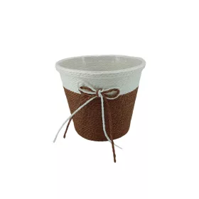 Köteles kaspó masnival nagy sötét barna15x12,5cm