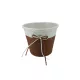 Köteles kaspó masnival nagy sötét barna15x12,5cm