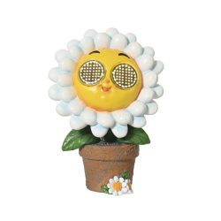   Vidám napraforgó formájú dekorfigura LED szemekkel – 22 cm