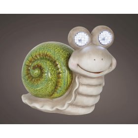   Szolár világító kerti csiga LED fénnyel 15,7x26x23,5 cm – Lumineo