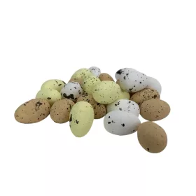   Festett polisztirol tojás természetes színek 2*3cm 24db-os