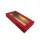 Lapos tégla papírdoboz arany belsővel piros 30x15x4cm