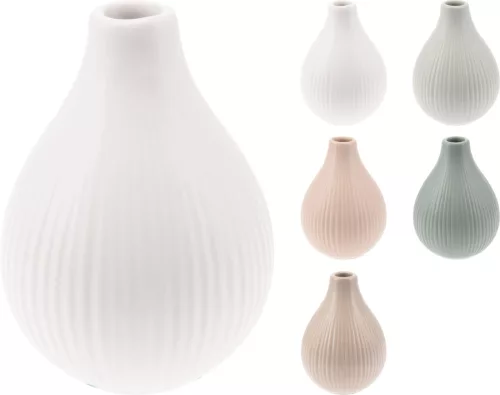 Bordázott kerámia váza 14 cm többféle válaszható/db
