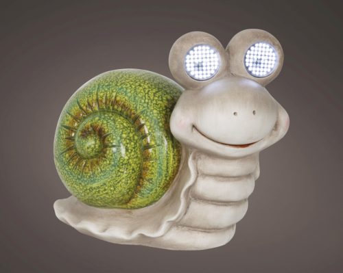 Szolár világító kerti csiga LED fénnyel – Lumineo15,7x26x23,5 cm 