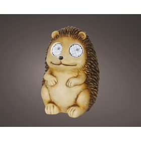   Szolár kerti süni figura hideg fehér LED fénnyel 17,7x17x23,3 cm 