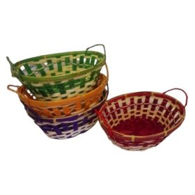 Bambusz kosár ovális több színben választható
