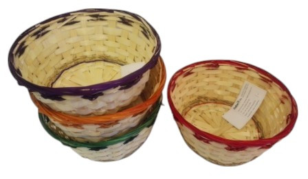 Bambusz kosár kerek több színben választható