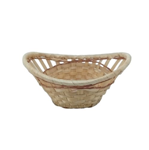 Bambusz kosár csónak 20x18x6/8cm